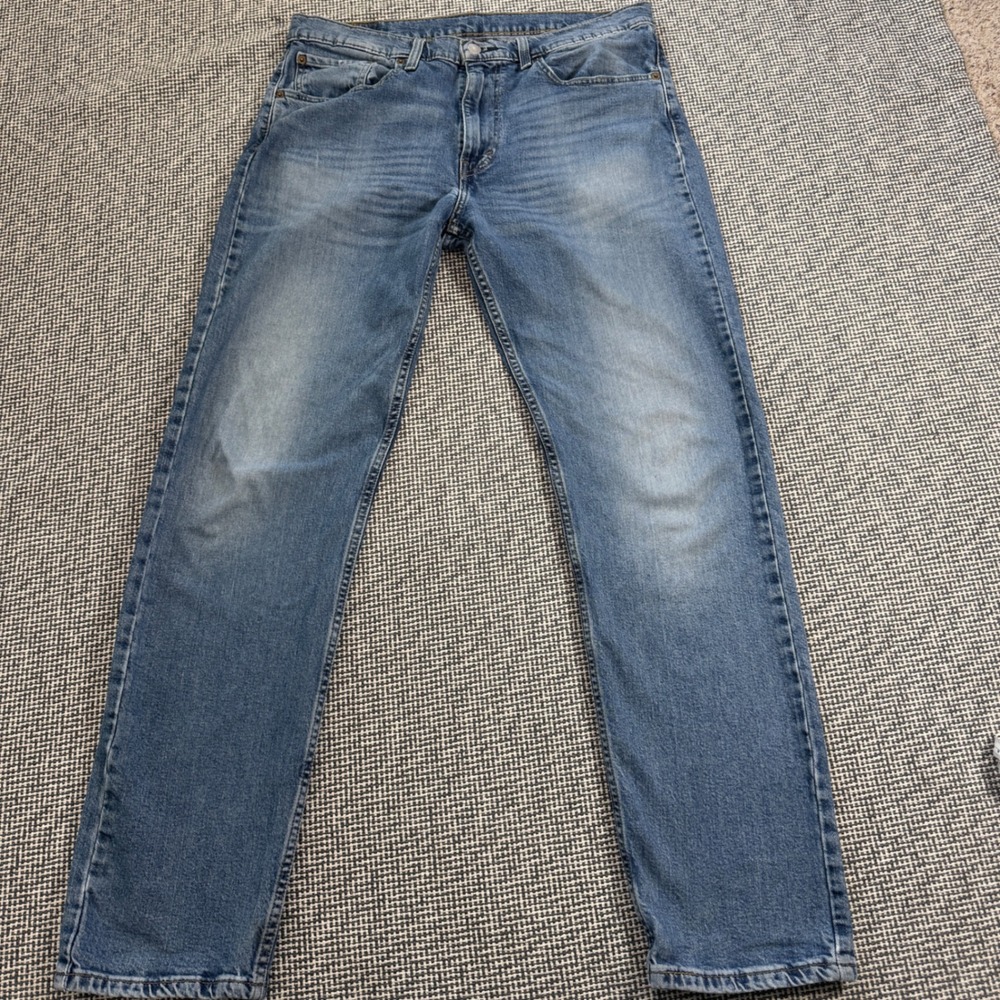Levis 502 Regular Taper Mens Medium Wash Blue Denim Jeans W36 L34 VTG Made USA